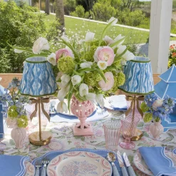 Summer Lighting | Lampshades<Mrs. Alice Blue & Green Ikat Lampshade (18cm)