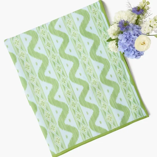 Summer Table Linen | Tablecloths<Mrs. Alice Blue & Green Ikat Tablecloth