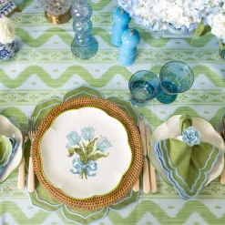 Summer Table Linen | Tablecloths<Mrs. Alice Blue & Green Ikat Tablecloth