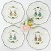 Starter Plates | Crockery Sets<Mrs. Alice Blue & Pink Cottontail Bunny Starter Plates (Set of 4)
