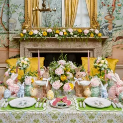 Dinner Plates | Crockery Sets<Mrs. Alice Blue & Pink Cottontail Bunny Dinner Plates (Set of 4)