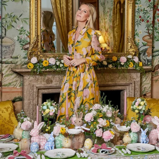 Dinner Plates | Crockery Sets<Mrs. Alice Blue & Pink Cottontail Bunny Dinner Plates (Set of 4)