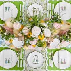 Starter Plates | Crockery Sets<Mrs. Alice Blue & Pink Cottontail Bunny Starter Plates (Set of 4)