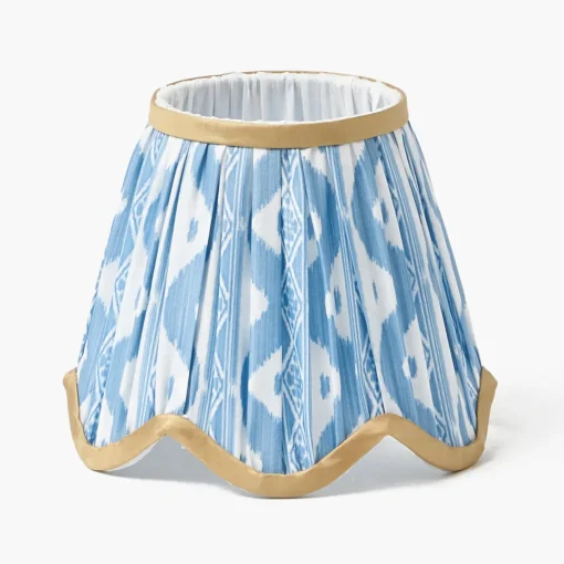 Summer Lighting | Lampshades<Mrs. Alice Blue & Putty Deep Scalloped Lampshade (18cm)