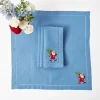Napkins<Mrs. Alice Blue & Red Hand Embroidered Father Christmas Napkins (Set of 4)