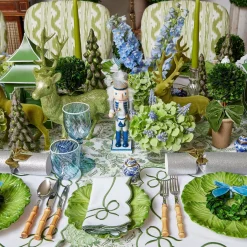 Christmas Decorations<Mrs. Alice Blue & White Glitter Nutcrackers (Pair)