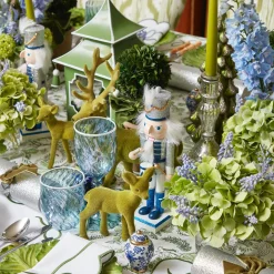 Christmas Decorations<Mrs. Alice Blue & White Glitter Nutcrackers (Pair)