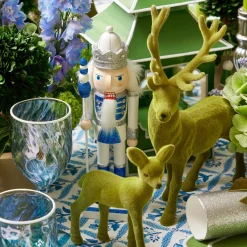 Christmas Decorations<Mrs. Alice Blue & White Glitter Nutcrackers (Pair)