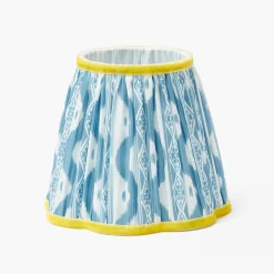 Lampshades<Mrs. Alice Blue & Yellow Ikat Lampshade (18cm)