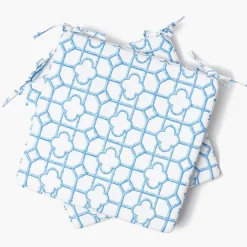 Cushions<Mrs. Alice Blue Bamboo Seat Pad Cushion