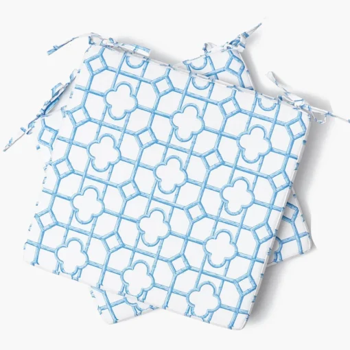 Cushions<Mrs. Alice Blue Bamboo Seat Pad Cushion