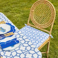 Cushions<Mrs. Alice Blue Bamboo Seat Pad Cushion