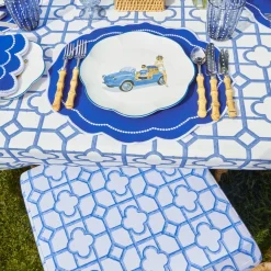 Cushions<Mrs. Alice Blue Bamboo Seat Pad Cushion