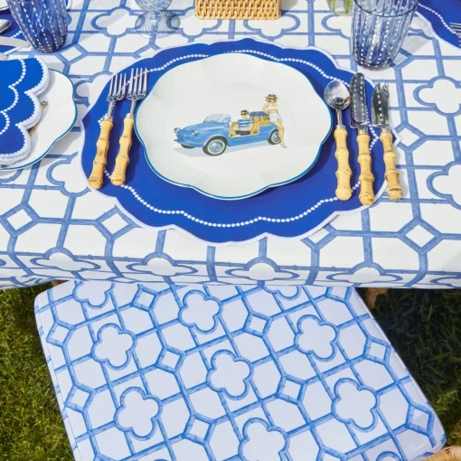 Cushions<Mrs. Alice Blue Bamboo Seat Pad Cushion