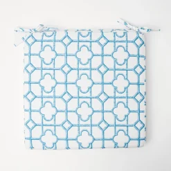 Cushions<Mrs. Alice Blue Bamboo Seat Pad Cushion