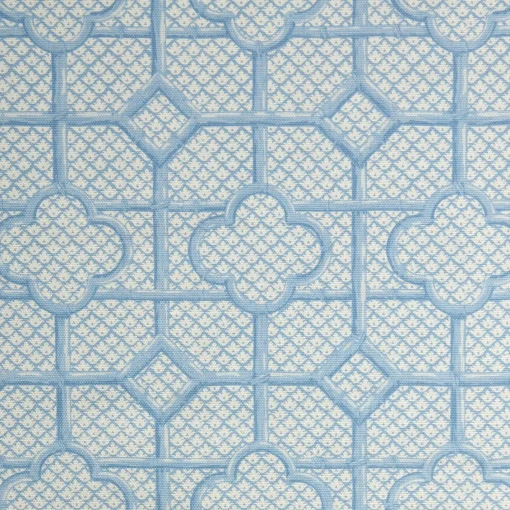 Serena Fresson Fabrics<Mrs. Alice Blue Bamboo Trellis Fabric