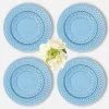 Summer Crockery | Crockery Sets<Mrs. Alice Blue Basketweave Dinner & Starter Plates (Set of 8)