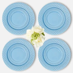 Summer Crockery | Crockery Sets<Mrs. Alice Blue Basketweave Dinner & Starter Plates (Set of 8)