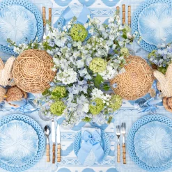 Summer Crockery | Crockery Sets<Mrs. Alice Blue Basketweave Dinner & Starter Plates (Set of 8)