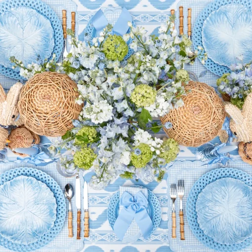Summer Crockery | Crockery Sets<Mrs. Alice Blue Basketweave Dinner & Starter Plates (Set of 8)