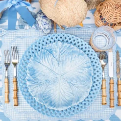 Summer Crockery | Crockery Sets<Mrs. Alice Blue Basketweave Dinner & Starter Plates (Set of 8)