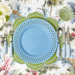 Summer Crockery | Crockery Sets<Mrs. Alice Blue Basketweave Dinner & Starter Plates (Set of 8)