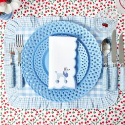 Summer Crockery | Crockery Sets<Mrs. Alice Blue Basketweave Dinner & Starter Plates (Set of 8)