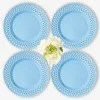 Summer Crockery | Dinner Plates<Mrs. Alice Blue Basketweave Dinner Plates (Set of 4)
