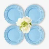 Summer Crockery | Starter Plates<Mrs. Alice Blue Basketweave Starter Plates (Set of 4)