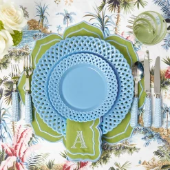 Summer Crockery | Starter Plates<Mrs. Alice Blue Basketweave Starter Plates (Set of 4)