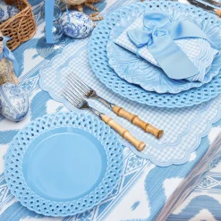 Summer Crockery | Starter Plates<Mrs. Alice Blue Basketweave Starter Plates (Set of 4)