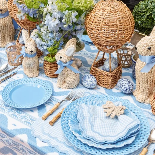 Summer Crockery | Starter Plates<Mrs. Alice Blue Basketweave Starter Plates (Set of 4)