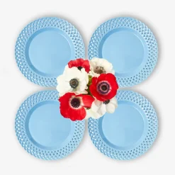Summer Crockery | Starter Plates<Mrs. Alice Blue Basketweave Starter Plates (Set of 4)