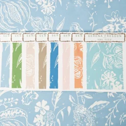 Serena Fresson Fabrics<Mrs. Alice Blue Chelsea Square Fabric