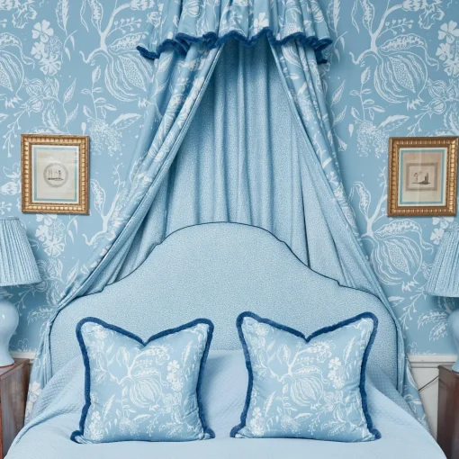 Serena Fresson Fabrics<Mrs. Alice Blue Chelsea Square Fabric