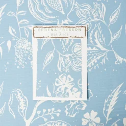 Serena Fresson Fabrics<Mrs. Alice Blue Chelsea Square Fabric