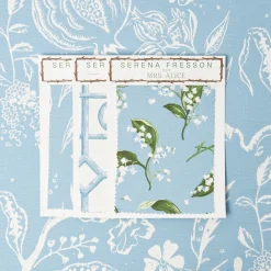 Serena Fresson Fabrics<Mrs. Alice Blue Chelsea Square Fabric