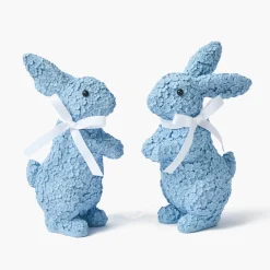 Spring Decorations<Mrs. Alice Blue Floral Bunny (Pair)