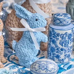 Spring Decorations<Mrs. Alice Blue Floral Bunny (Pair)