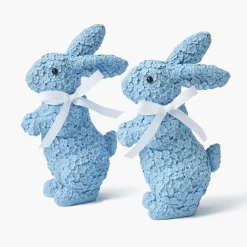 Spring Decorations<Mrs. Alice Blue Floral Bunny (Pair)
