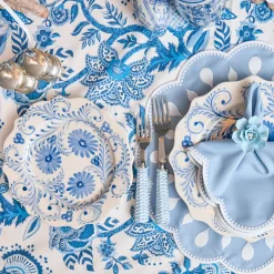 Crockery Sets<Mrs. Alice Blue Flowers Dinner & Starter Plates (Set of 8)