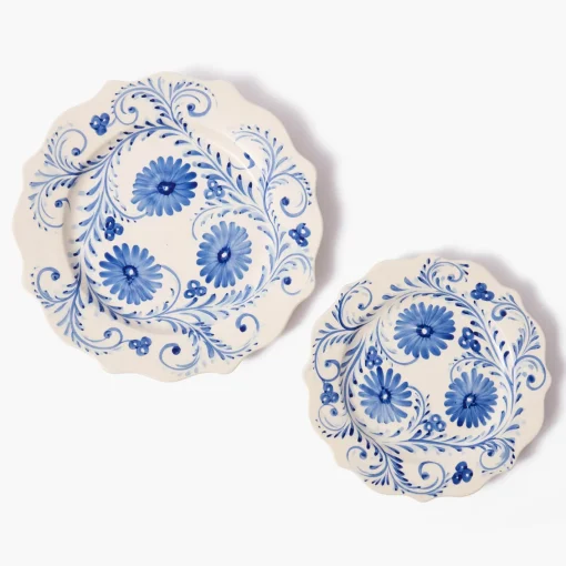 Starter Plates | Crockery Sets<Mrs. Alice Blue Flowers Starter Plates (Set of 4)