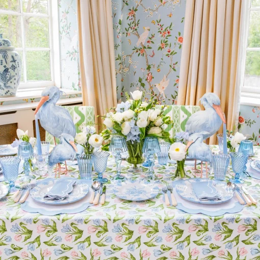 Glasses | Glassware Sets<Mrs. Alice Blue Fluted Glassware (Set of 8)