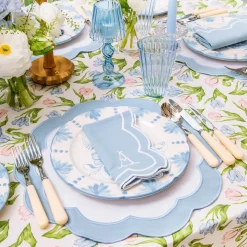 Glasses | Glassware Sets<Mrs. Alice Blue Fluted Glassware (Set of 8)