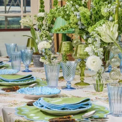 Glasses | Glassware Sets<Mrs. Alice Blue Fluted Glassware (Set of 8)