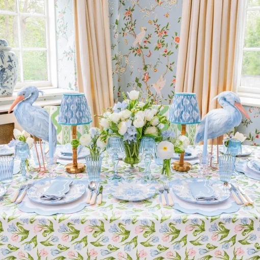 Glasses<Mrs. Alice Blue Fluted Water Glasses (Set of 4)