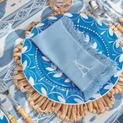 Napkins | Mrs. Alice Monogram<Mrs. Alice Blue Fringe Napkins (Set of 4)