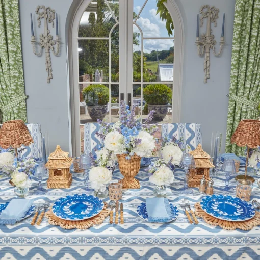 Napkins | Mrs. Alice Monogram<Mrs. Alice Blue Fringe Napkins (Set of 4)