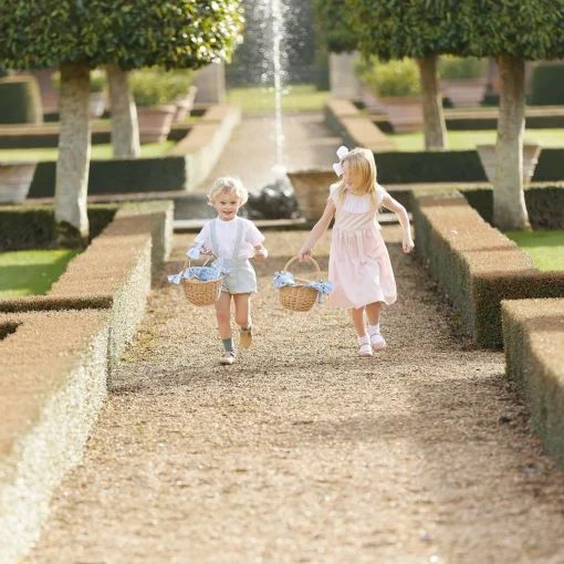 Spring Decorations<Mrs. Alice Blue Gingham Basket