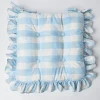 Cushions<Mrs. Alice Blue Gingham Ruffle Seat Pad Cushion